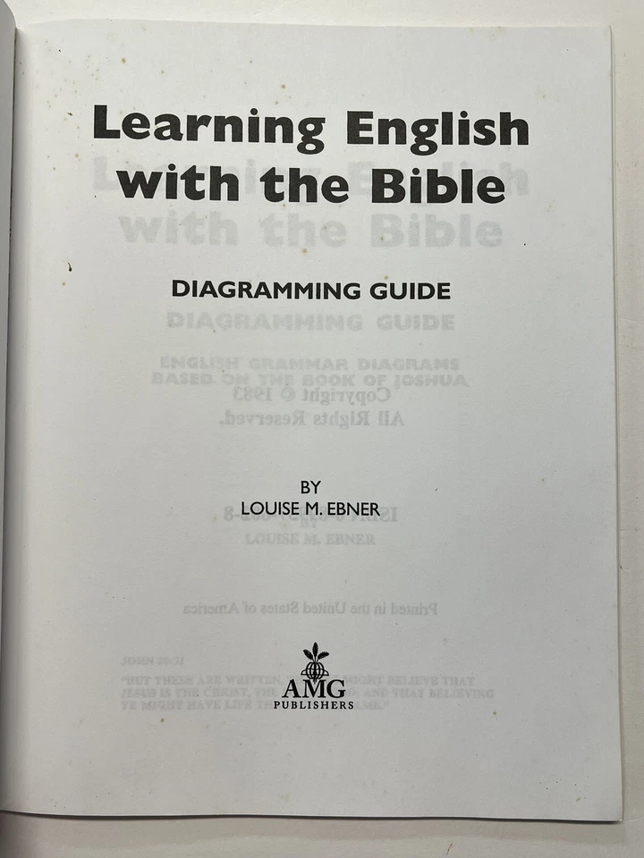 Learning English with the Bible~Diagramming Guide~Louise M Ebner 1983 PB   T5 05 - Image 2 of 4