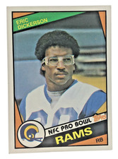 1984 Topps #280 Eric Dickerson Los Angeles Rams Rookie Card! Nice Centering! RC. rookie card picture