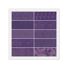 Charm Pack - 40) 5" x 5" PURPLE Squares, 100% Cotton Fabric, 2 Duplicates