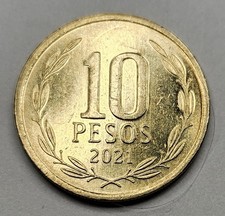 2021 Chile 10 Ten Pesos - Chilean Coin - South America - World Coin