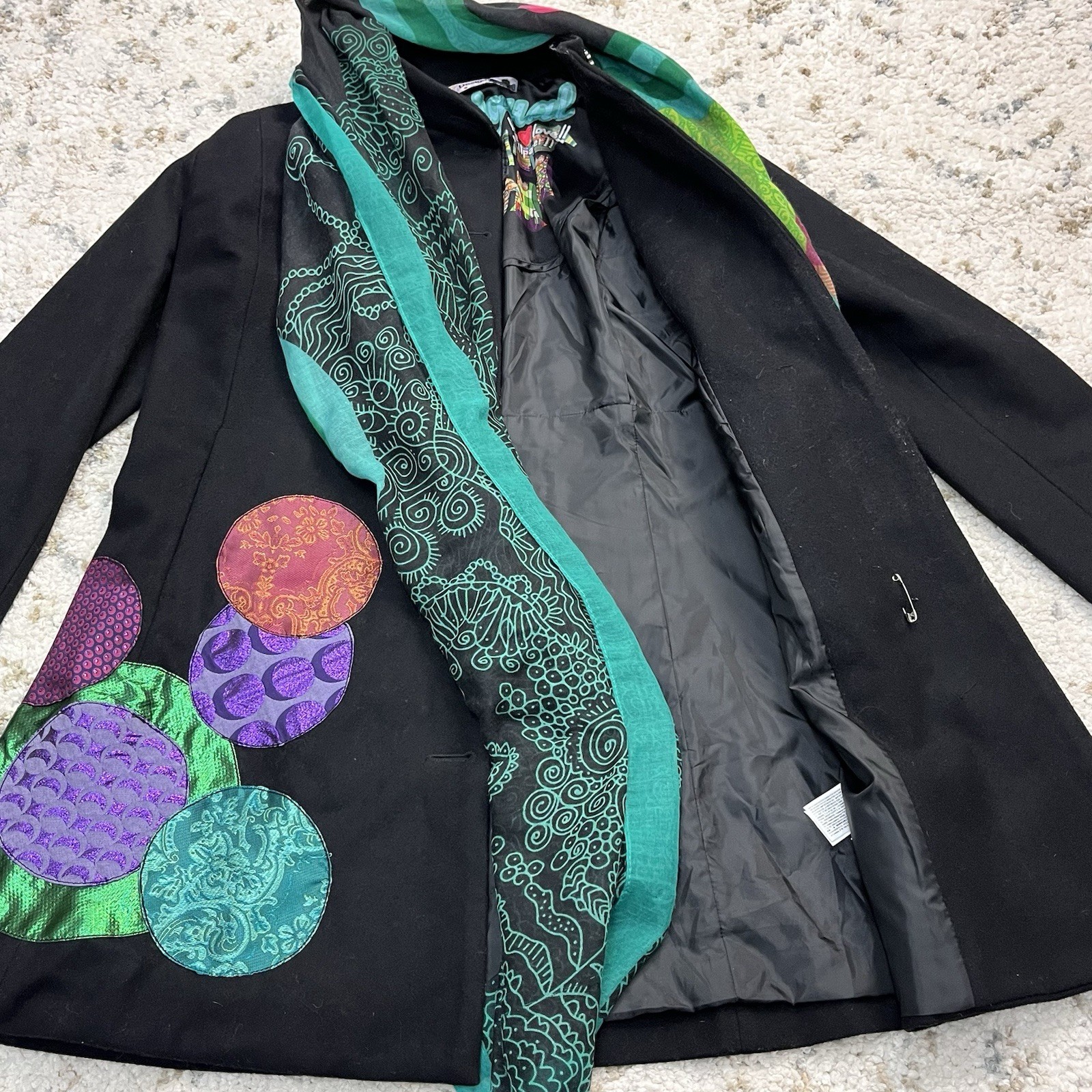 DESIGUAL Multicolor Patchwork Embroidered Womens … - image 3