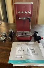 CASABREWS 3700 Essential 20 Bar Espresso Machine w/ milk steamer, Dark Red