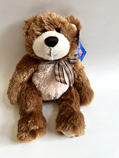 Toys R Us Teddy Bear w/ Satin Bow Ribbon 13" Plush Stuffed Animal Toy