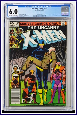 Uncanny X-Men #167 CGC Graded 6.0 Marvel March 1983 Newsstand