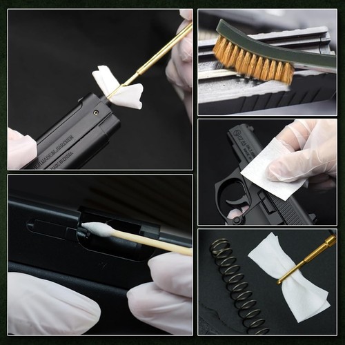 Gun Cleaning Kit – Gun Cleaning Supplies in Box - Swabs,Brush & 28" Cleaning Rod - Picture 5 of 8