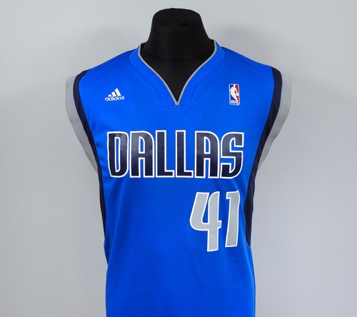 Dallas Mavericks Adidas No.41 Nowitzki Shirt Camisa NBA Trikot Gr. L - Bild 2 von 9