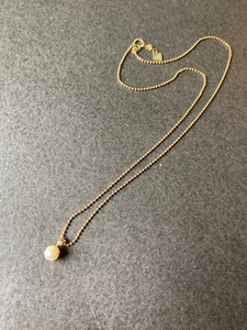 14k beverly bead hills pearl chain pendant necklace link gold