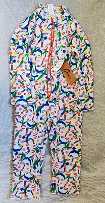 Nordstrom by Cristina Martinez Girls Cotton Jumpsuit Modern Art
