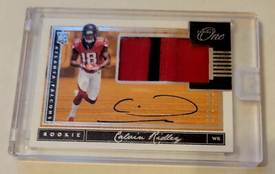 CALVIN RIDLEY 2018 PANINI ONE ROOKIE AUTO AUTOGRAPH PATCH RC CARD 