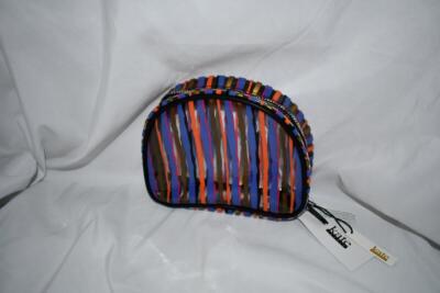 Kate Landry Dome Clear Stripe Cosmetic Pouch in Multi #FT2KL420046 NWT