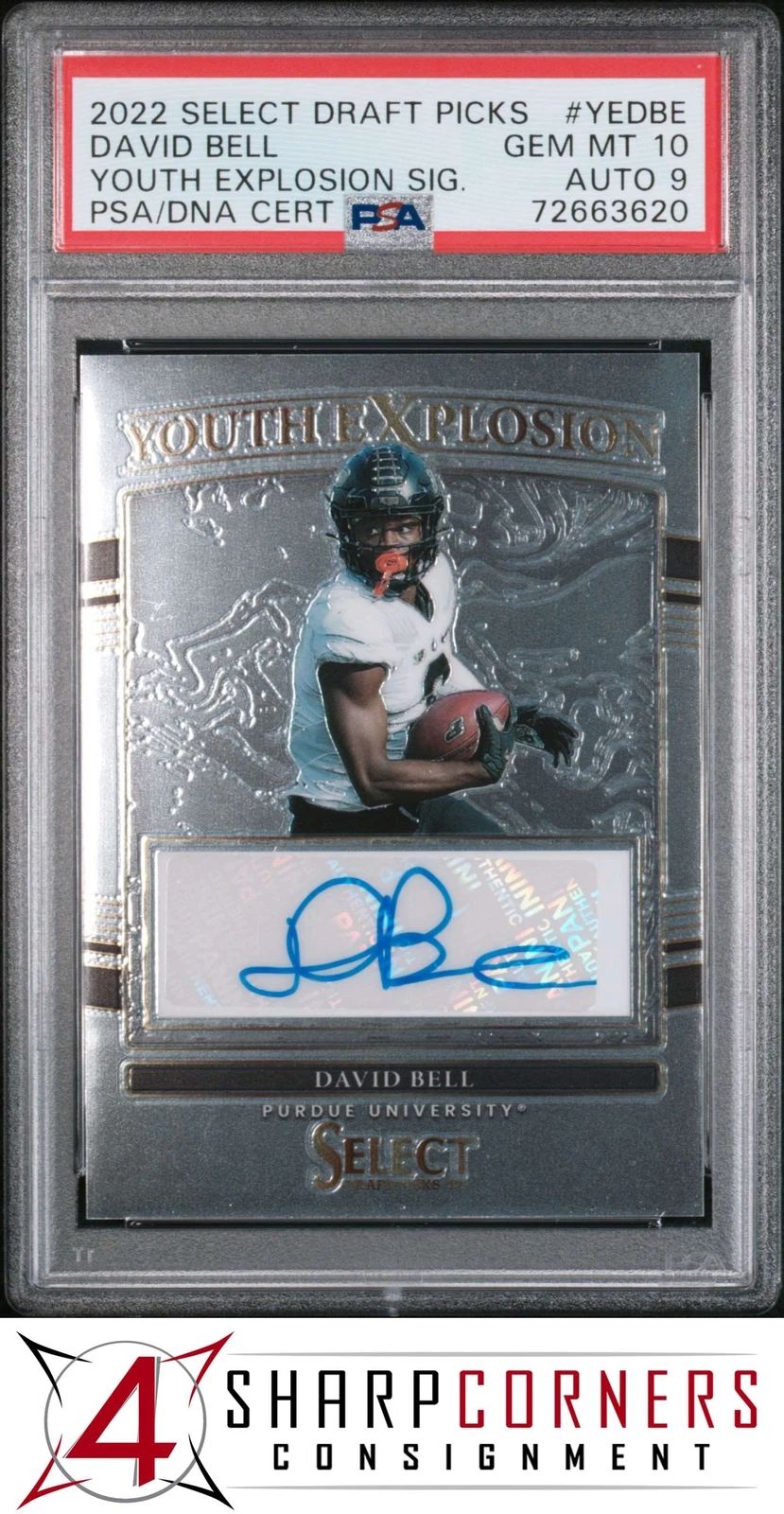 David Bell Panini Select Draft Picks Youth Explosion Signatures #YEDBE Green