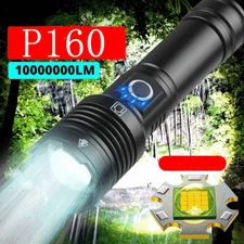 1000000LM P200 LED Flashlight High Power Tactical Lights 500M Long Distance
