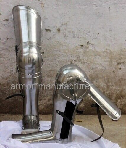 Medieval Full Leg Armor Set Knight Crusader Spartan Steel Armer Larp SCA Armour - Bild 4 von 4