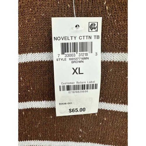 Club Room, maglione a righe Gregor da uomo, marrone, taglia XL PREZZO AL PUBBLICO $65 - Foto 2 di 7