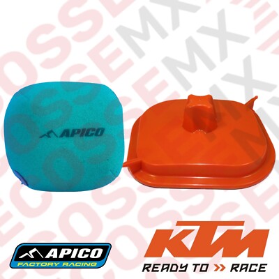 KTM EXC300TPi APICO PRE-OILED AIR FILTER & TWINAIR WASH COVER 2017-2023 DUAL STA