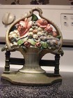 ANTIQUE C.J.O. JUDD 9812 FLOWER PLANT BASKET CAST IRON BOOKEND — photo 2