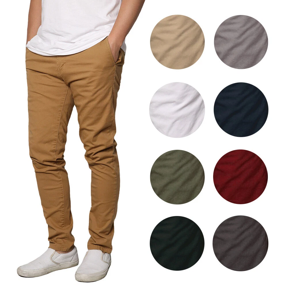 Men's Basic Trousers Casual Slim Fit Stretch Chino Pants Slacks DL1250
Opens in a new window or tab
