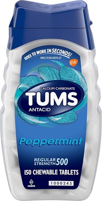 ''Tums Antacid, Regular Strength, Chewable Tablets, mint, 150-Count Bottles (Pack