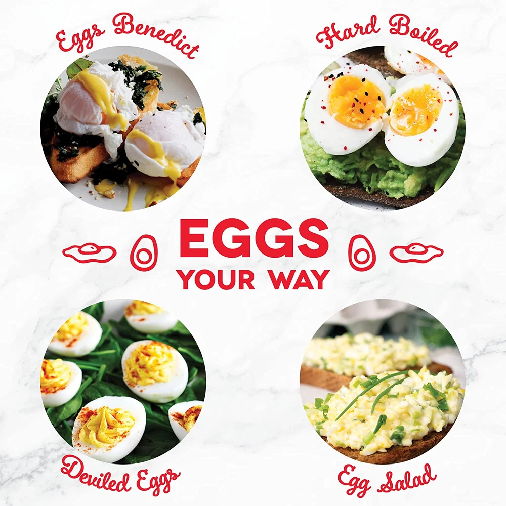 Dash Rapid Egg Cooker - 6 Egg Capacity Electric Cooker, Hard Boiled, Poached, O