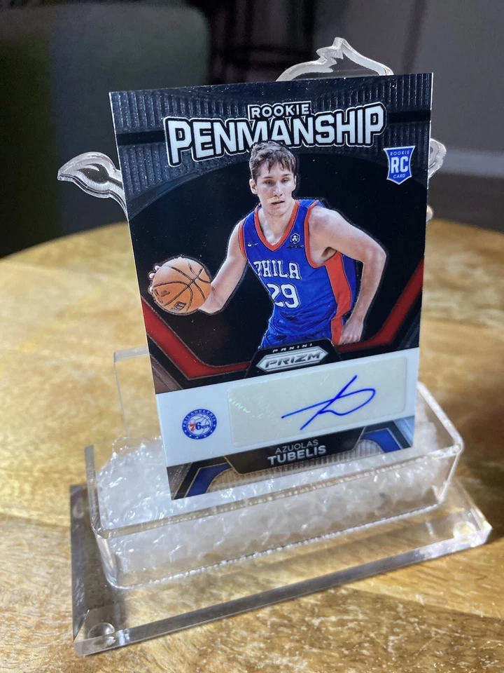 2023-24 Prizm🍿 Azuolas Tubelis Rc Rookie Penmanship Auto #RP-TUB 76ers - Image 2 of 3