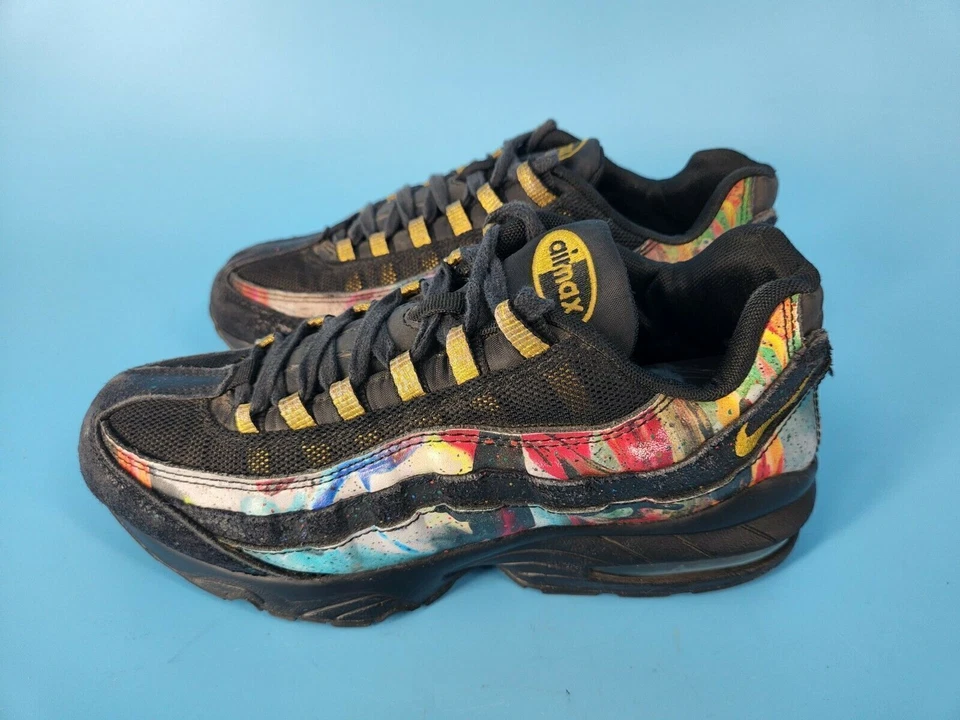 Nike Air Max 95 GS Caribana Black Metallic Gold AT6158-001 Youth 6y Womens 7.5 - Image 4 of 4