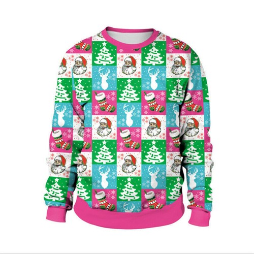 Christmas Ugly Sweater Couple Mens Womens Jumper Xmas Party Pullover Sweatshirt~ - Picture 42 of 45