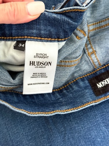 HUDSON JEANS Straight Leg BYRON Slim Stretch Light Wash $195 34 x 31 mens - Bild 8 von 8