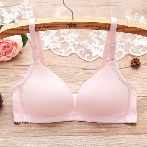 1/2 Pcs Summer Girl Thin Style Gathering 3/4 Cup Underwear Cotton Bra Women - Picture 10 of 13