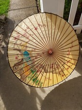 Vintage Oriental Bamboo Umbrella Parasol