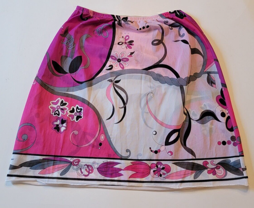 EMILIO PUCCI for Formfit Rogers pinks black white skirt slip S small