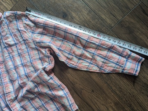 Southern Tide Mens Classic Fit XL Orange & Blue Plaid Button Down Long Sleeve - Picture 8 of 12
