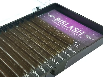 BISLASH Dunkel Braun C D L M 0.05|0.07|0.10|0.15 Silk Mink Wimpernverlängerung