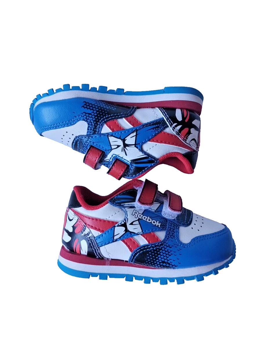 Reebok Marvel Captain America Kids Size Blue Red Toddler Shoes