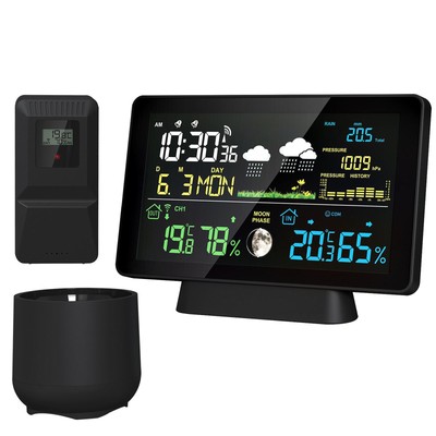 Wireless Weather Station 8-in-1 Indoor/Outdoor Thermometer Temperature Y9I5