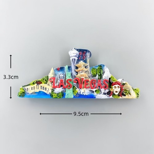 Las Vegas Fridge Magnet Refrigerator Sticker Home Decor Resin USA Souvenir Gift - Picture 4 of 4