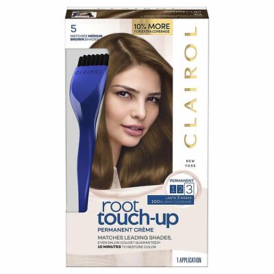Clairol Permanent Hair Color Cream Root Touch Up 5 Medium Brown 1ct Pack of 2
