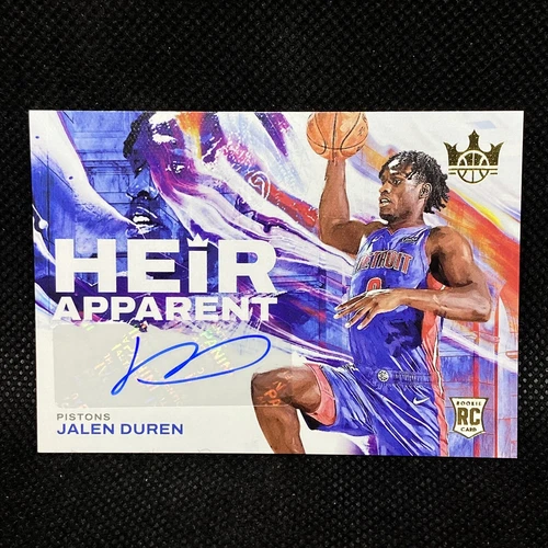 #/199! 🚨2022-23 Court Kings Heir Apparent Jalen Duren RC AUTO PISTONS Rookie