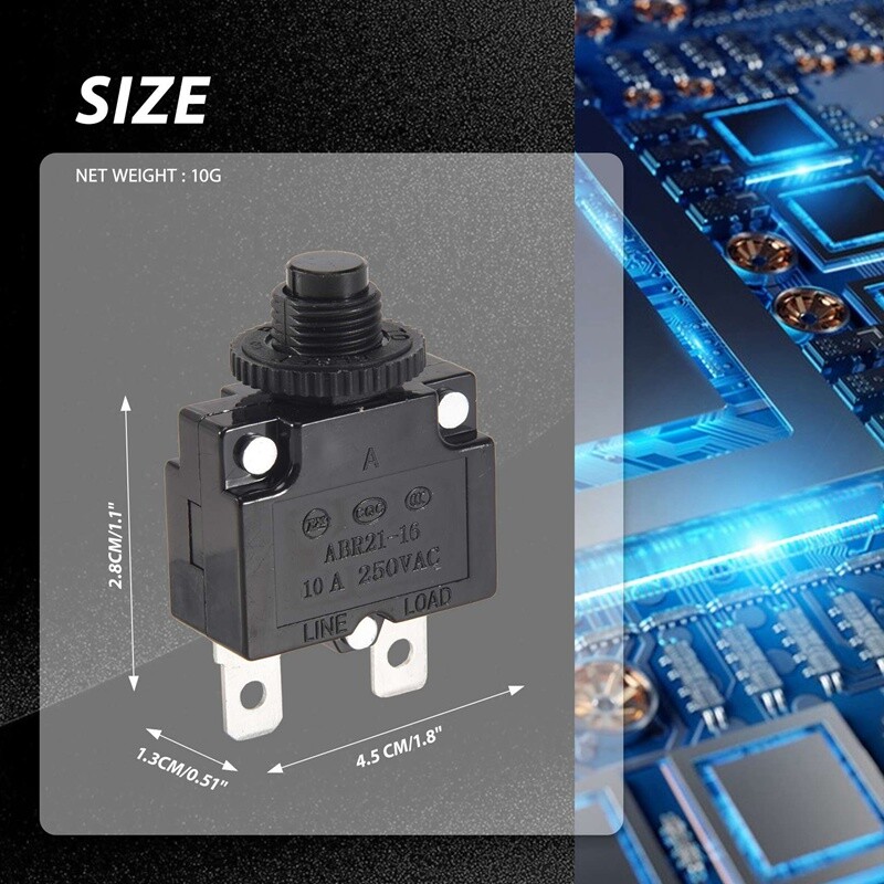125/250VAC 50/60Hz 10A 2 Pin Terminals ST-101E AC DC Toggle Switch ...