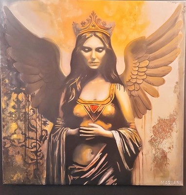 Gemälde ''Angel of the Unknown'' Mixed Media (Mischtechnik) 100 cm x 100 cm