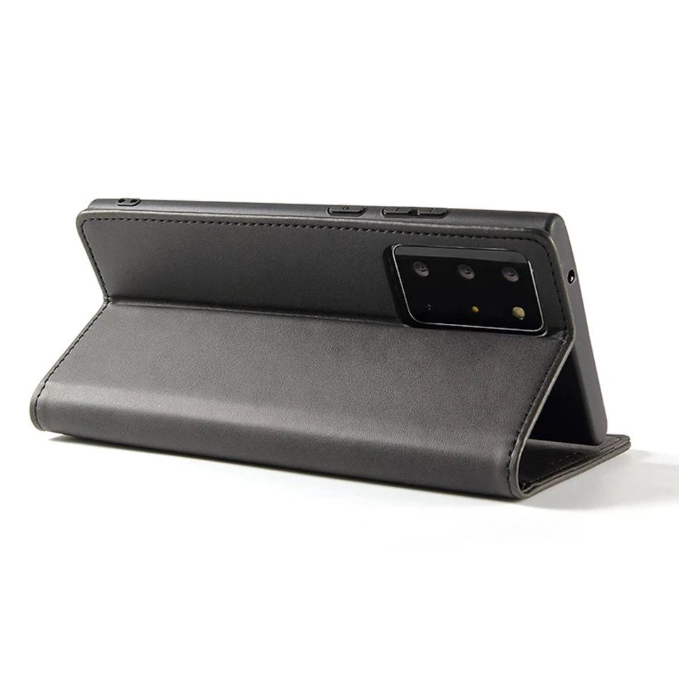 Funda tipo folio magnético billetera abatible de cuero para Samsung Galaxy S25 S24 S23 S22 S21 S20 Foto 3 de 4