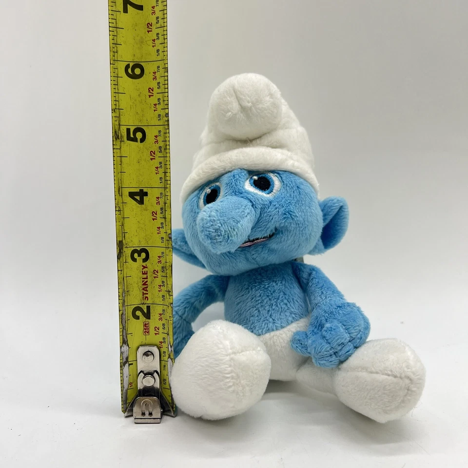 Jakks Pacific The Smurfs Clumsy Smurf Plush Stuffed Animal Toy Blue Doll 2013 - Image 2 of 3