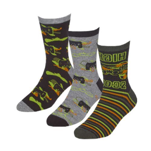 Boys Novelty Crew Socks Kids Soft Cotton Rich Football Game On Novelty Designed - Picture 6 of 13