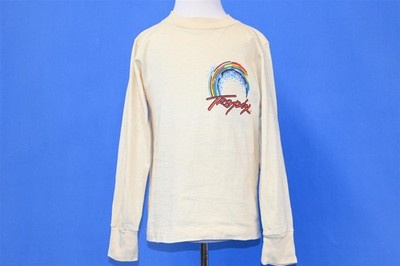 vintage 80s SURF TROPIX WAVE SUNSET BEACH LONG SLV DEADSTOCK t