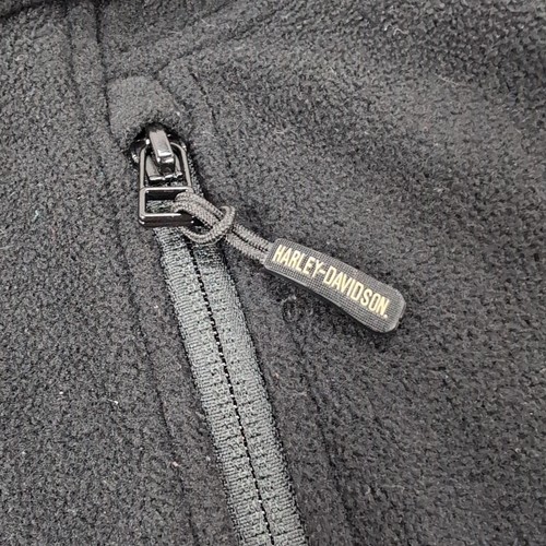 Harley Davidson Fleece Jacket Women's XL Black Long Sleeve Full Zip Motorsports - Picture 7 of 15