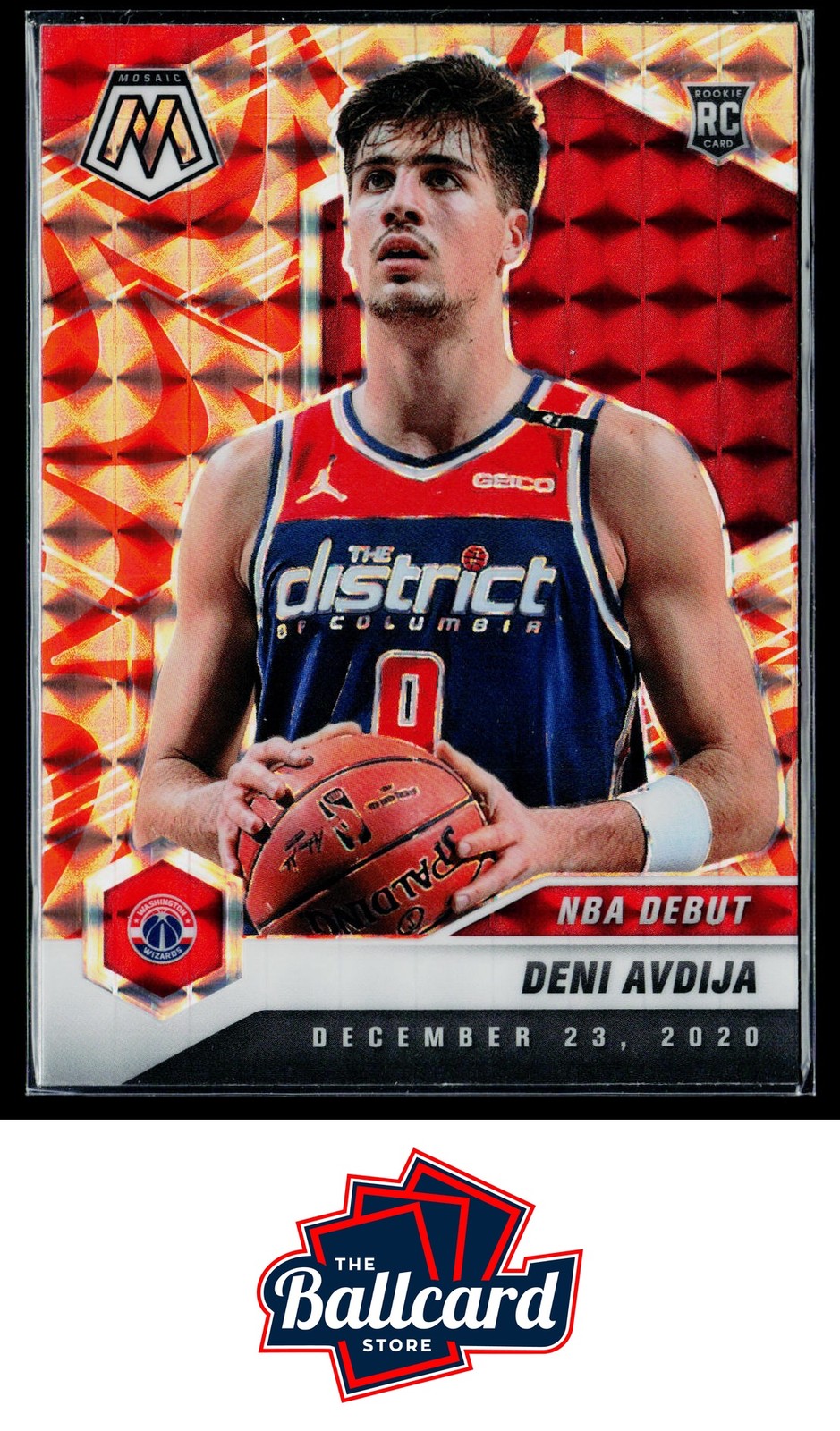 2020-21 Panini Mosaic #272 Deni Avdija Mosaic Reactive Orange