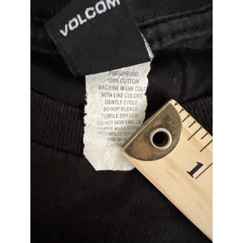 Volcom T Shirt Mens Small Black Volcom Stone Logo Short Sleeve Cotton - Picture 7 of 9