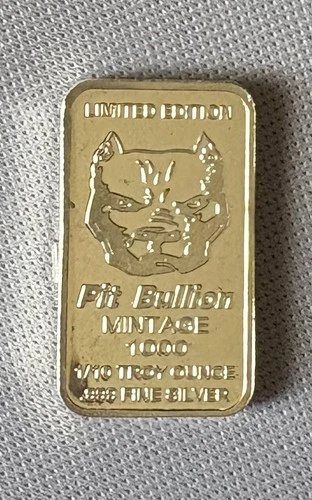 Pit Bullion Limited Mint Antiqued High Relief Strip Club 1/10 Oz .999 Silver Bar