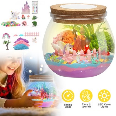 Einhorn Geschenke Mädchen DIY Einhorn Terrarium Bastelset mit Fernbedienung