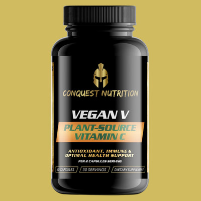 Vegan V Plant-Source Vitamin C - 60 Veggie Capsules for Immune Support