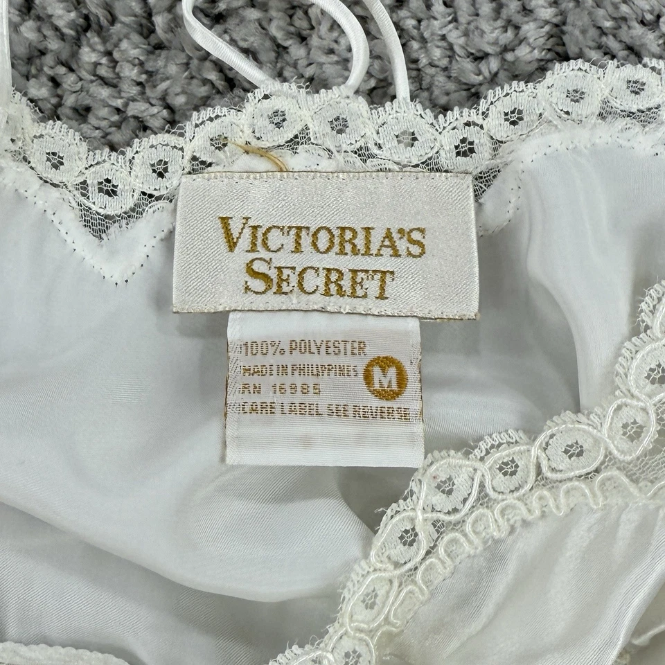 VTG Victorias Secret Slip Dress Womens M Gold Label Ethereal Fairy Lace Angel - Image 2 of 4